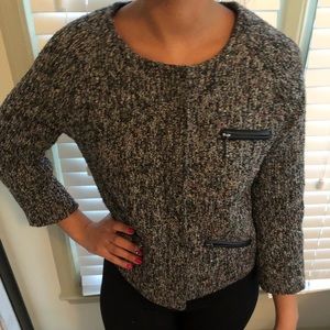 Grey tweed cardigan